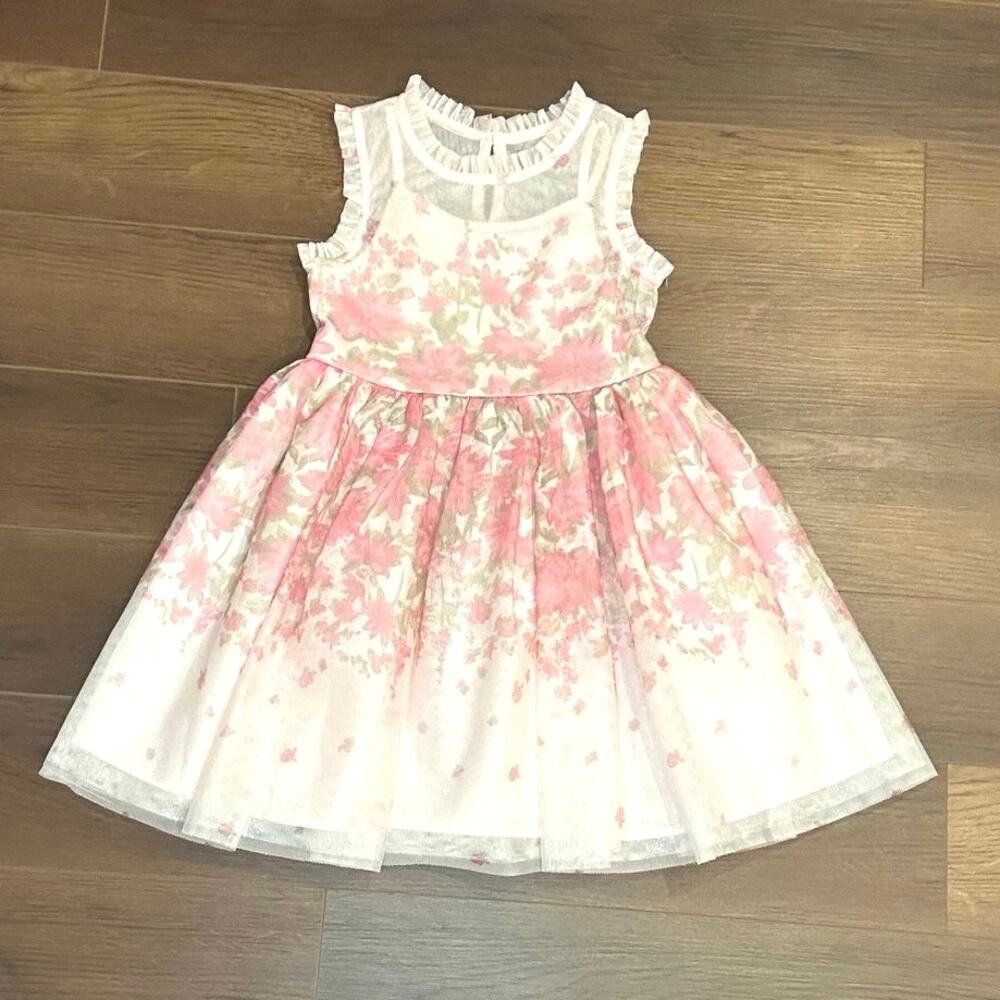 Zenzi Girls Floral Tulle Dress XS